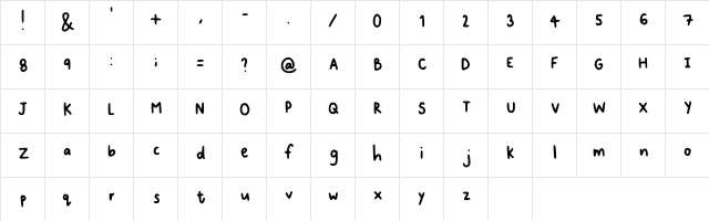 Lion Cub Regular  glyph index