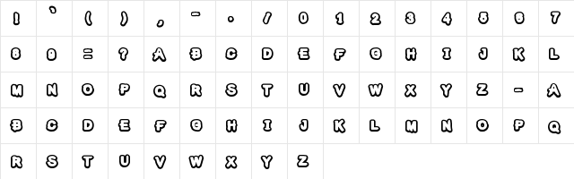 The Kids Mraker Regular  glyph index