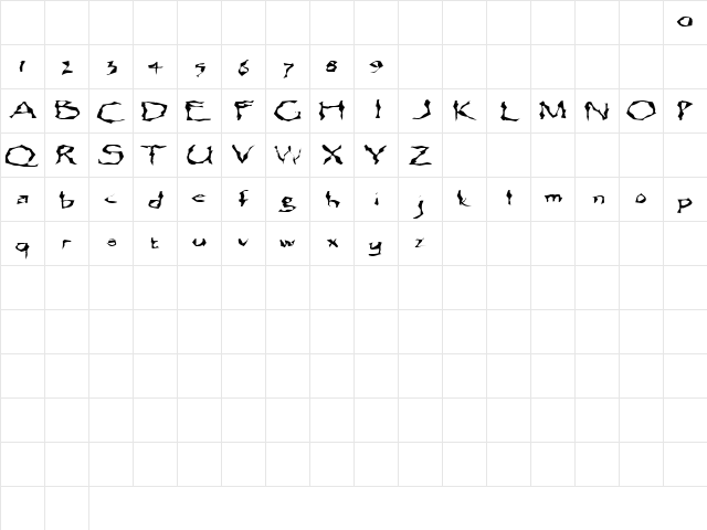 IntegrityExtended Regular  glyph index