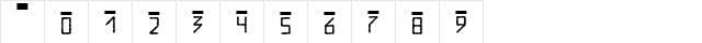 PostIndexRough Bold  glyph index