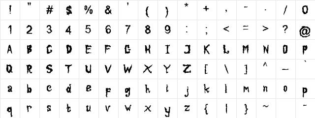 Halloween Before Christmas Regular  glyph index