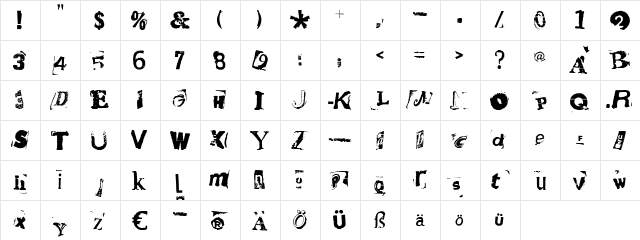 HotPlate LT Std 8 Regular  glyph index