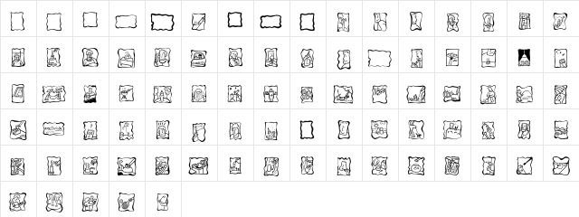 MiniPics WhiteBread  glyph index