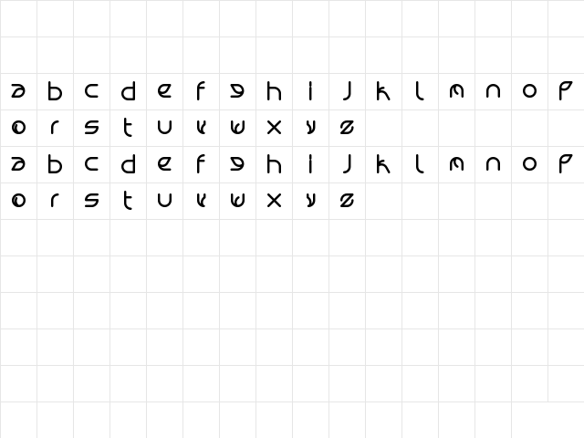 victory Regular  glyph index