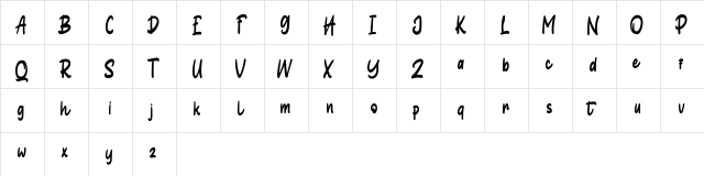 Hallou Script  glyph index