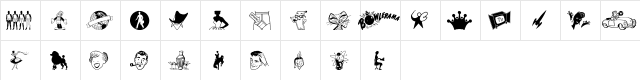 TackODing Dingbat  glyph index