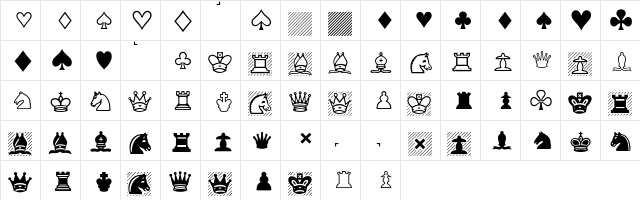 GamesSports P01  glyph index