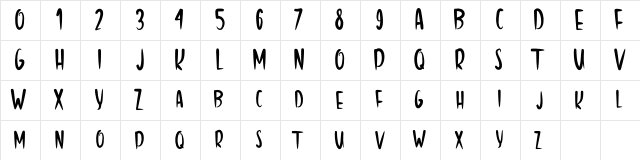 Home Sweet Home Regular  glyph index