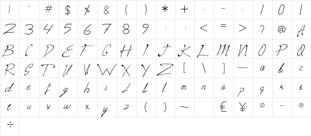 Maclaynt Regular  glyph index