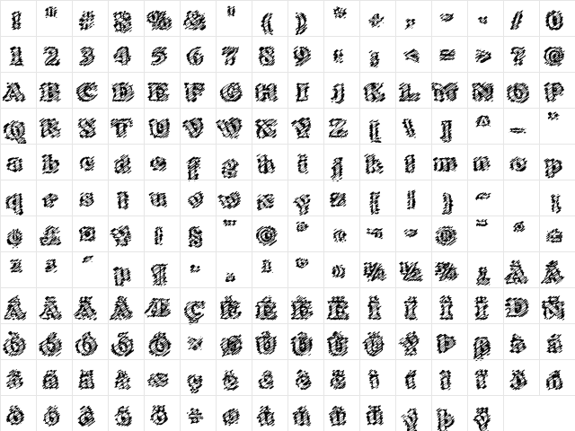 LocusDelecti 'Sibylline' Regular  glyph index
