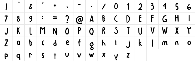 Lemoneign Regular  glyph index