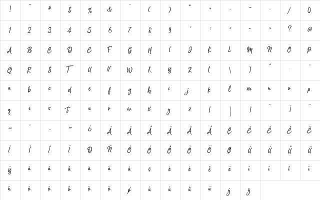 Silentmind Rough Regular  glyph index