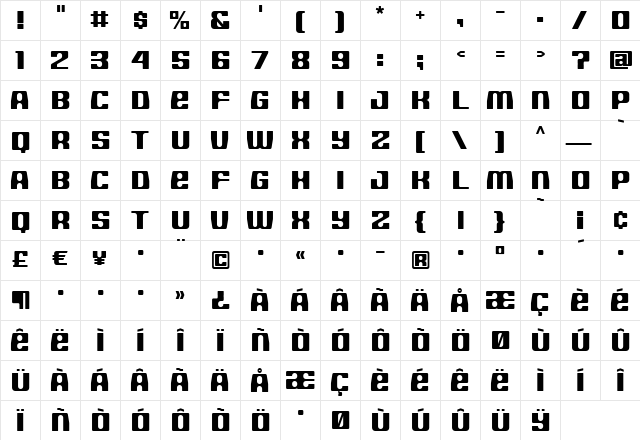 HOUSE3009 Heavy  glyph index