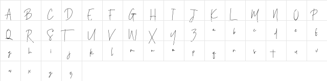 Santiago Pro Regular  glyph index
