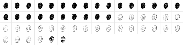 Powderfinger Ghost Regular  glyph index