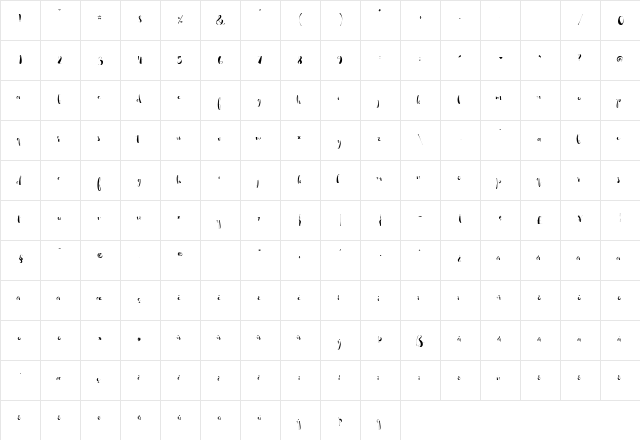 So Lovely Alt Regular  glyph index