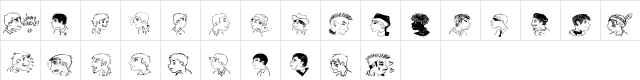 JimmyDoodles Regular  glyph index