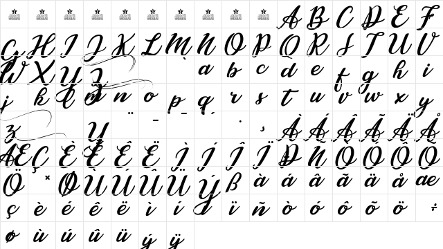 Cassandra Personal Use Regular  glyph index
