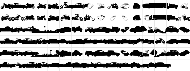 Need for Speed Regular  glyph index