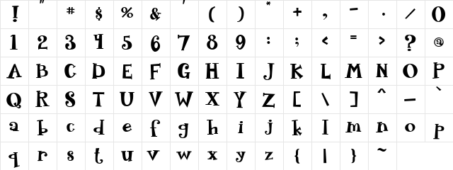 CK Beantree Regular  glyph index