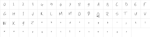 Little_wish Regular  glyph index
