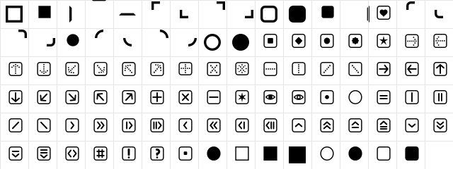 ButtonBonus RoundedPositive  glyph index