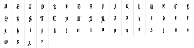 Dagose FREE Regular  glyph index