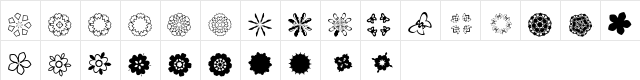 DoodleDings (AZ) Regular  glyph index