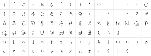 CK Alpha Boy Regular  glyph index
