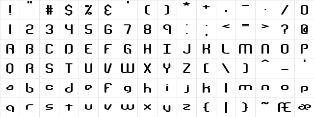 Telephasic BRK Normal  glyph index