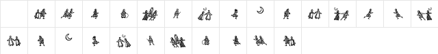little people Regular  glyph index