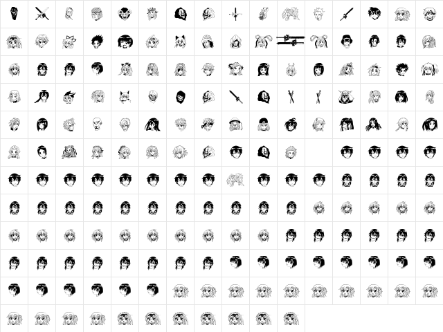 SAO Image Bold  glyph index