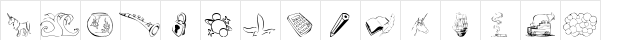KR Katlings Fourteen Regular  glyph index