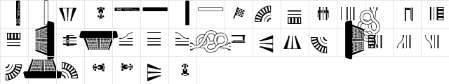 A44 racings  glyph index