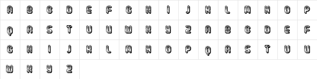 Shape Elegant Regular  glyph index