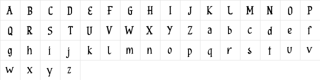 Olios FREE Regular  glyph index