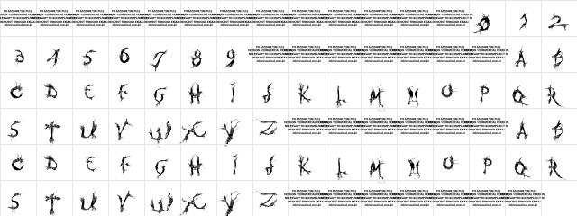 MUMIA DEMO VERSION Regular  glyph index