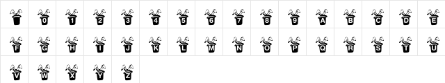KR Magic Rabbit Regular  glyph index