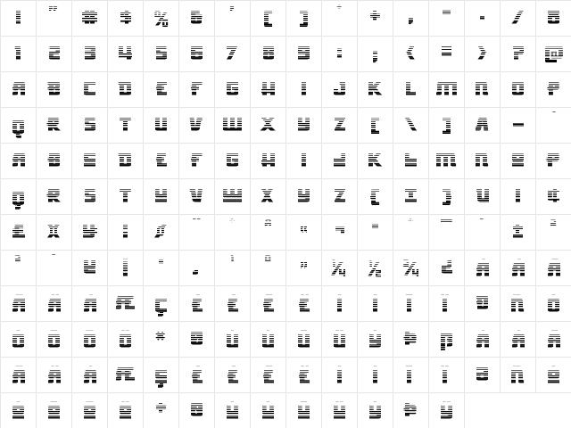 Hong Kong Hustle Gradient Regular  glyph index