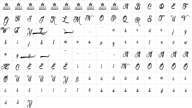 Hotel Costes Personal Use Regular  glyph index