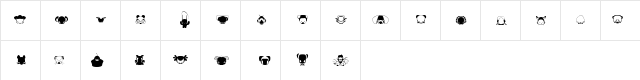Pictoserie 3 Regular  glyph index