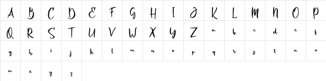 Marlyn Free Regular  glyph index