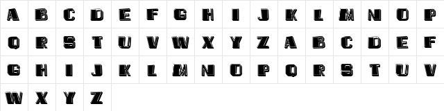 Banquet Regular  glyph index