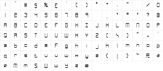 Enthuse Solid BRK Normal  glyph index