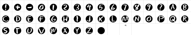 PostIt Normal  glyph index