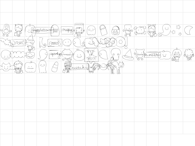 MTF Sweet Halloween Dings Regular  glyph index