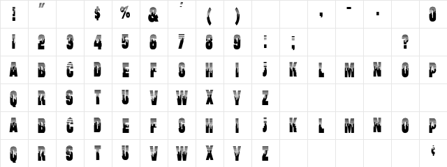 Changes 1 Regular  glyph index