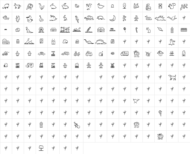 LoKinderDingsbums Links  glyph index