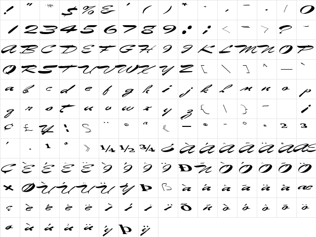 EggShell61 Regular  glyph index