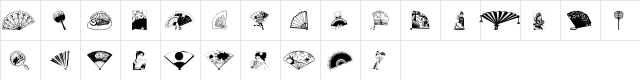 Fans Regular  glyph index